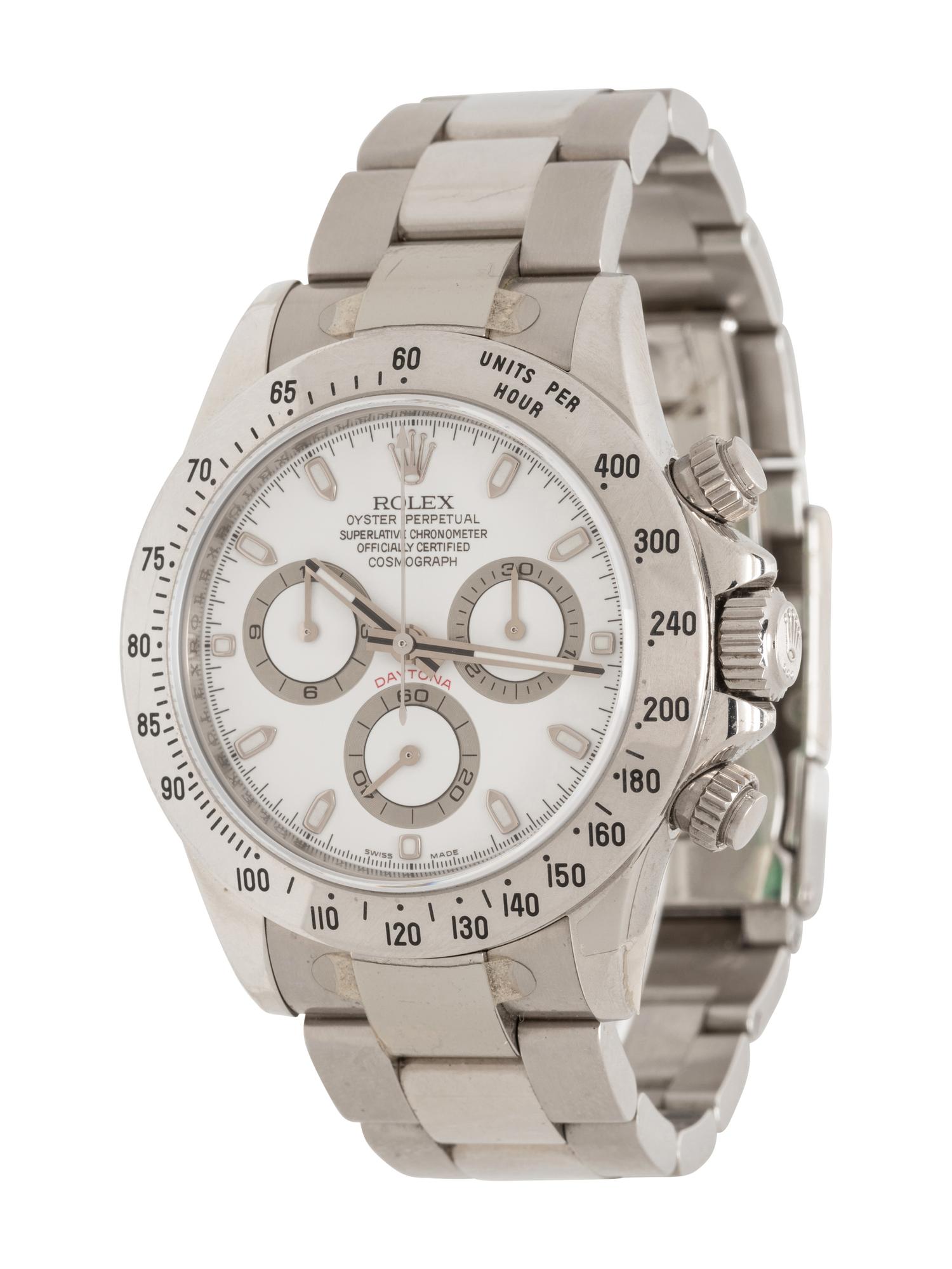 ROLEX, REF. 116520 STAINLESS STEEL 'COSMOGRAPH DAYTONA' CHRONOGRAPH WATCH, BOX & PAPERS