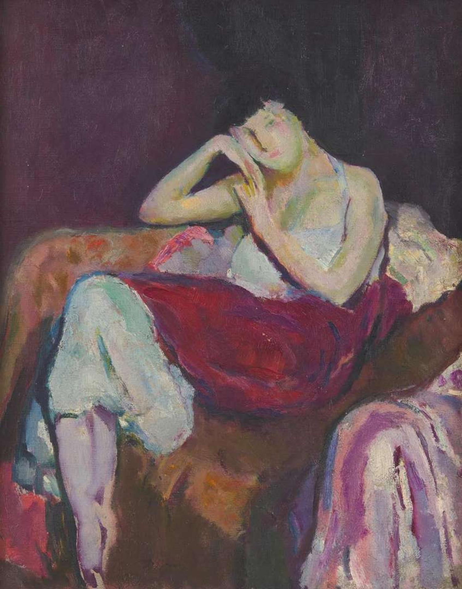 Arthur Beecher Carles (American, 1882-1952) - Portrait of Helen Seyffert (also known as Ballet Dancer)