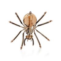 MULTIGEM AND ENAMEL SPIDER BROOCH