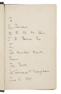 Maugham, W. Somerset (1874-1965). Orientations . London: T. Fisher Unwin, 1899.