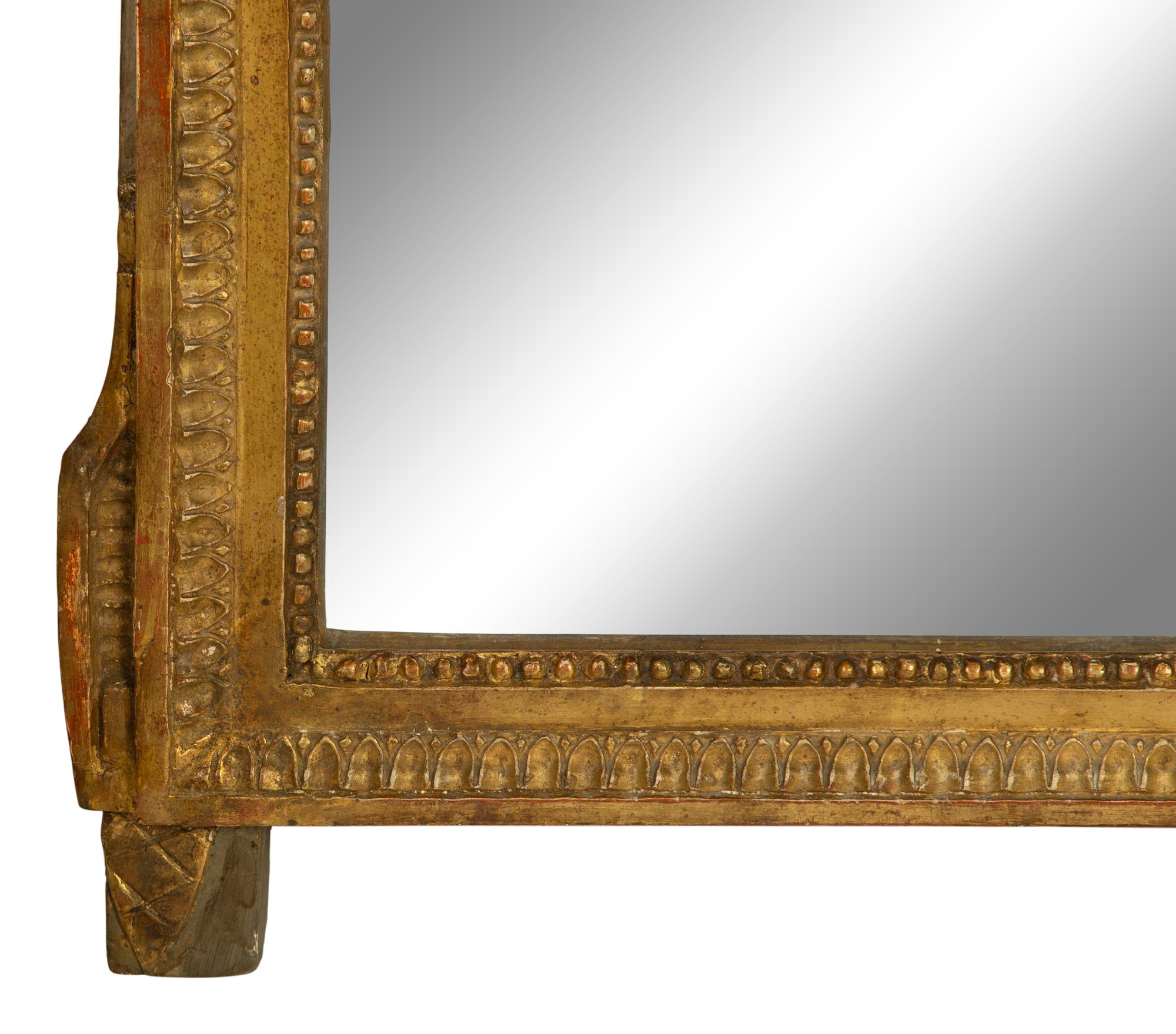 A Louis XVI Giltwood Mirror