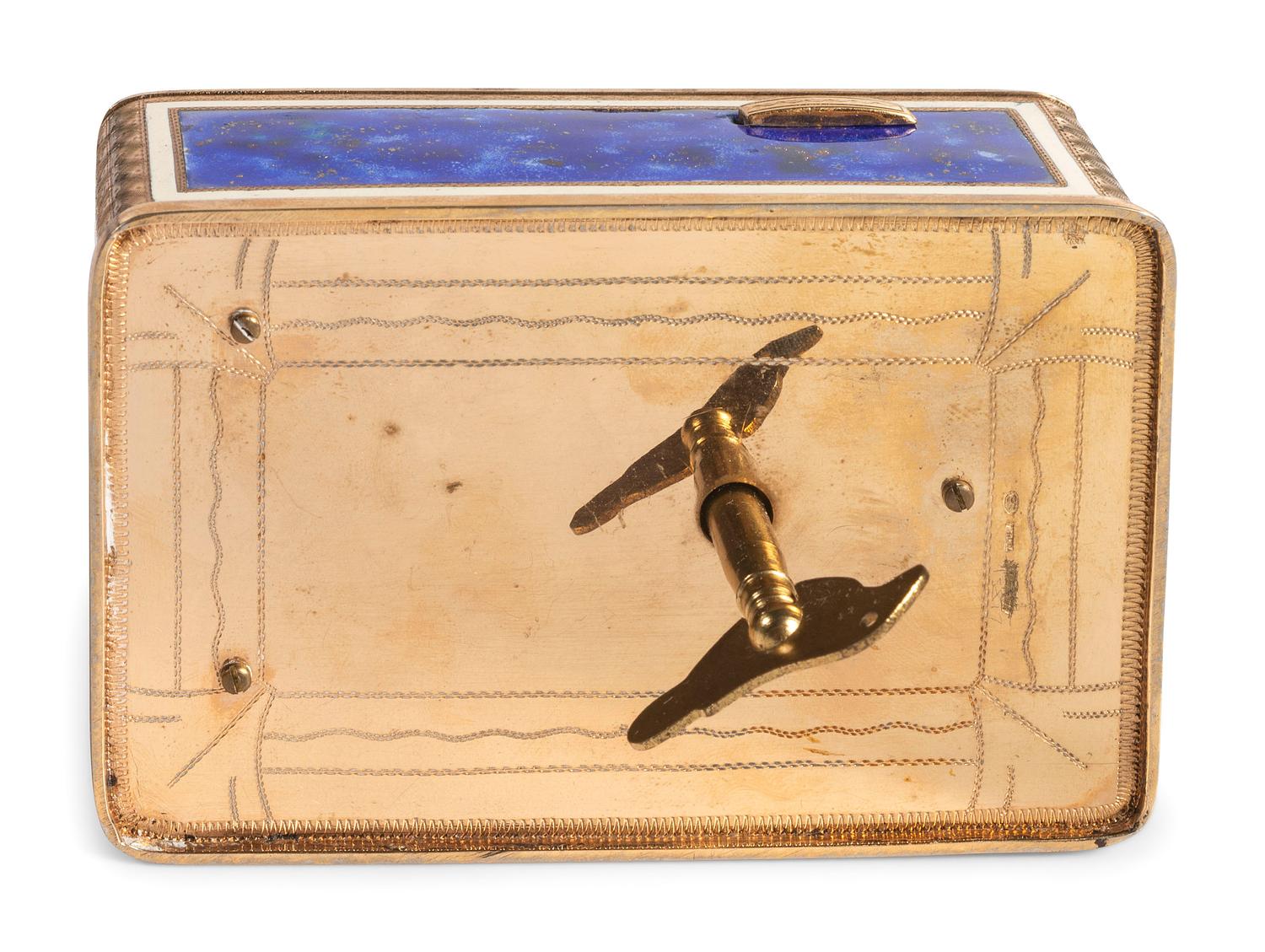 An Enamel and Gilt Metal Singing Bird Automaton