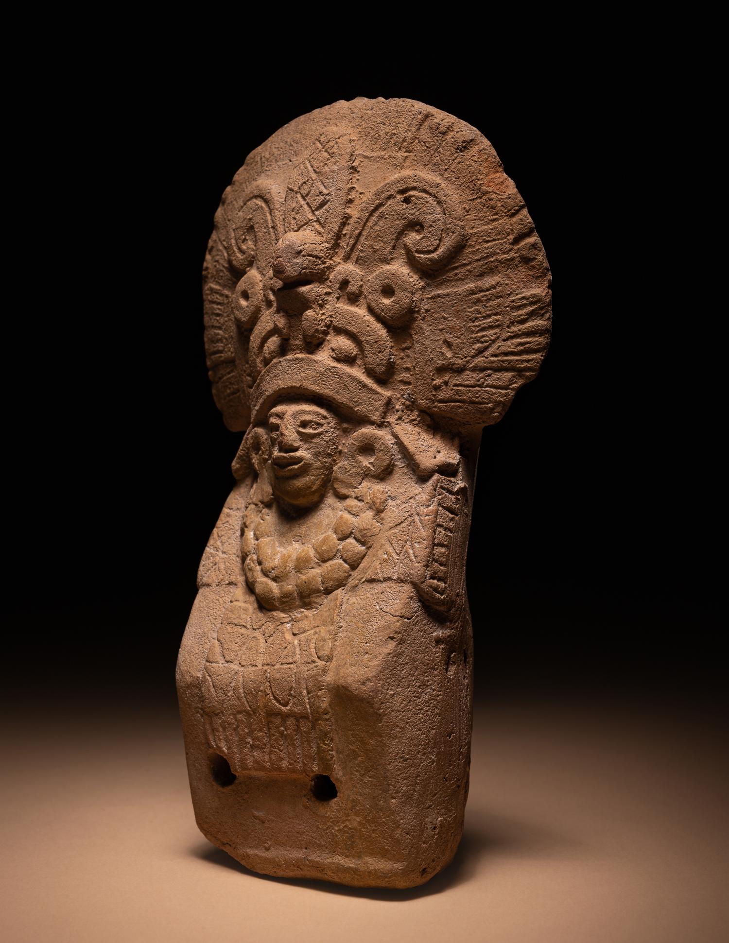 A Maya Rattle Figure