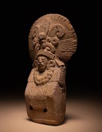 A Maya Rattle Figure