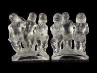 A Pair of Lalique Luxembourg Bookends
