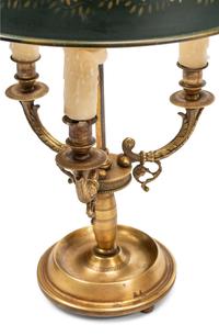 Three Empire Style Gilt Metal Bouillotte Lamps
