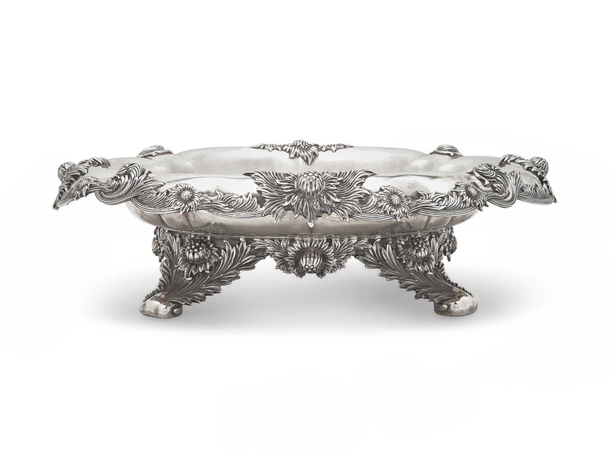 A Tiffany & Co. Sterling Silver Chrysanthemum Centerpiece Bowl