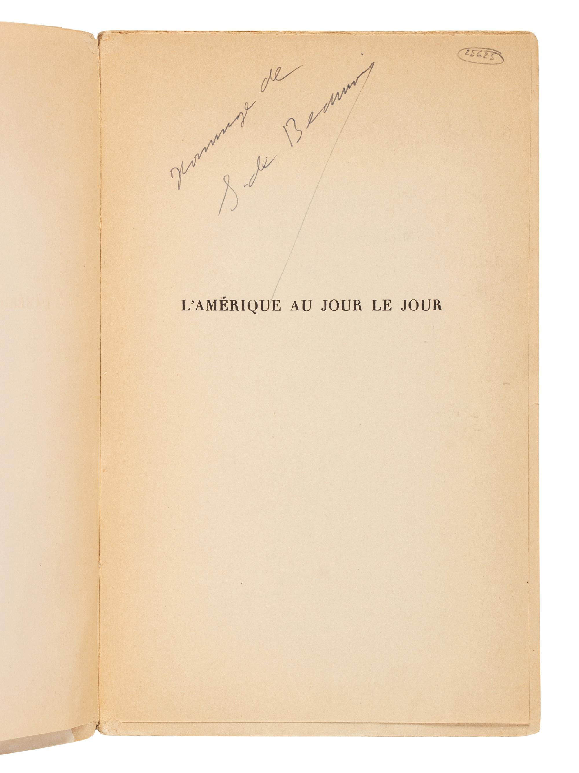 BEAUVOIR, Simone de (1908-1986). A group of 4 works in French, including vols.II-IV of her autobiography, comprising: