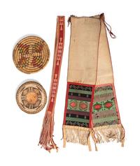 Hopi Second and Third Mesa Baskets, Dance Sashes