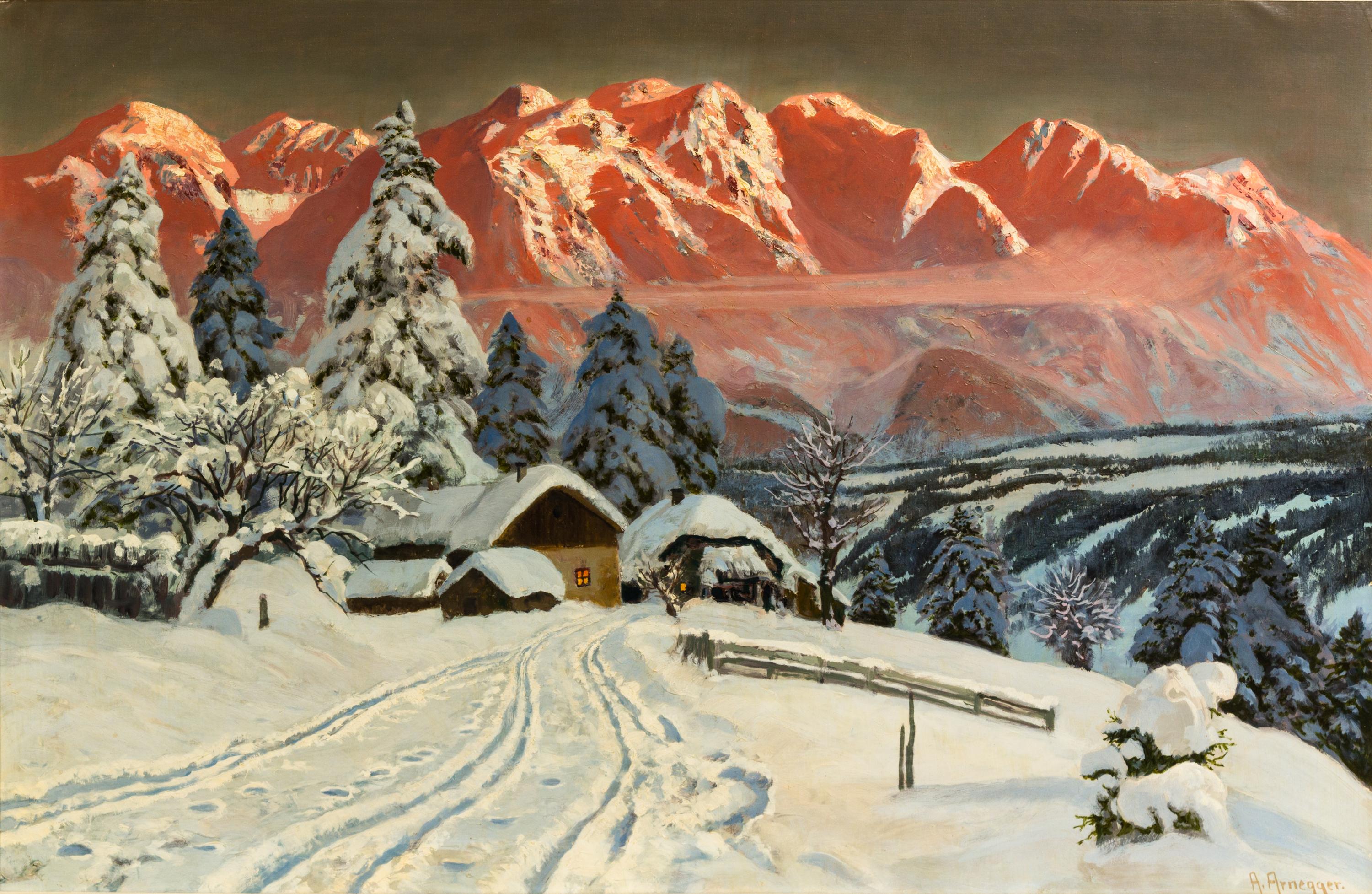 Alois Arnegger, (Austrian, 1879–1967), Winter Landscape
