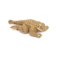 KIESELSTEIN-CORD, YELLOW GOLD TOAD BROOCH