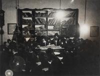 Roman Vishniac (1897-1990) Munkatch, Baruch Rabinovitch examining the Yeshiva, 1938