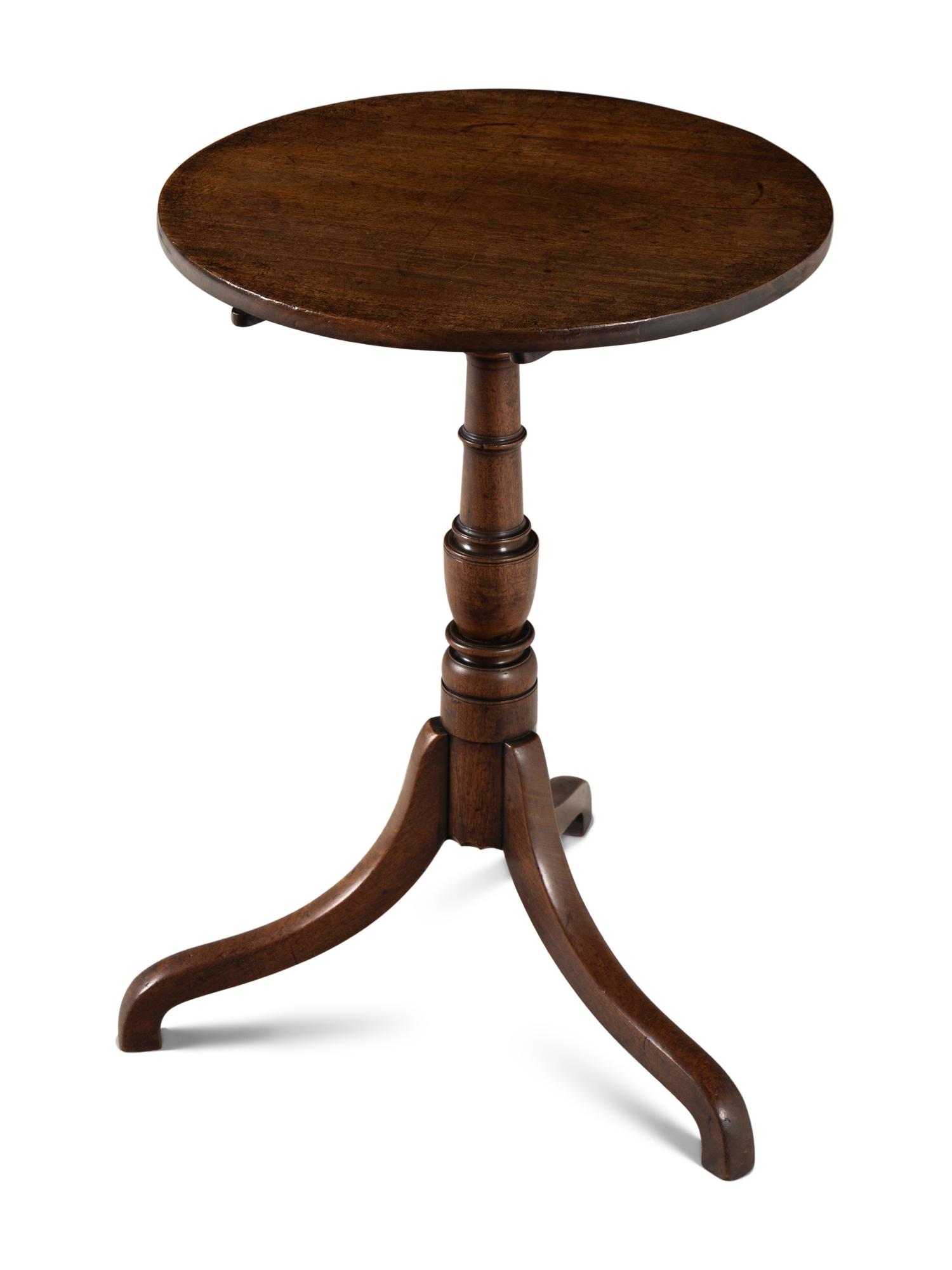 An English Mahogany Tilt-Top Tea Table