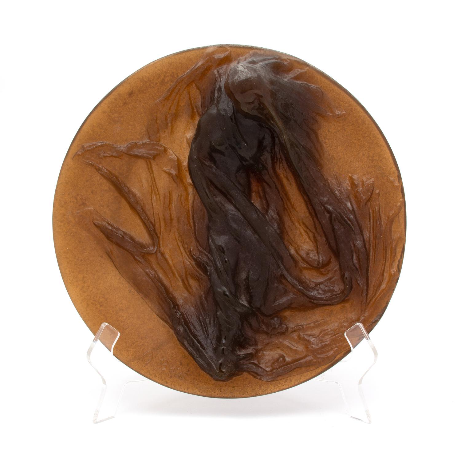 A Daum Pate-de-Verre Plaque Diameter 12 inches. — 20TH CENTURY