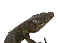 A Bergmann Austrian Cold-Painted Bronze Canary Island Lizard (No. 4133) — 19th Century