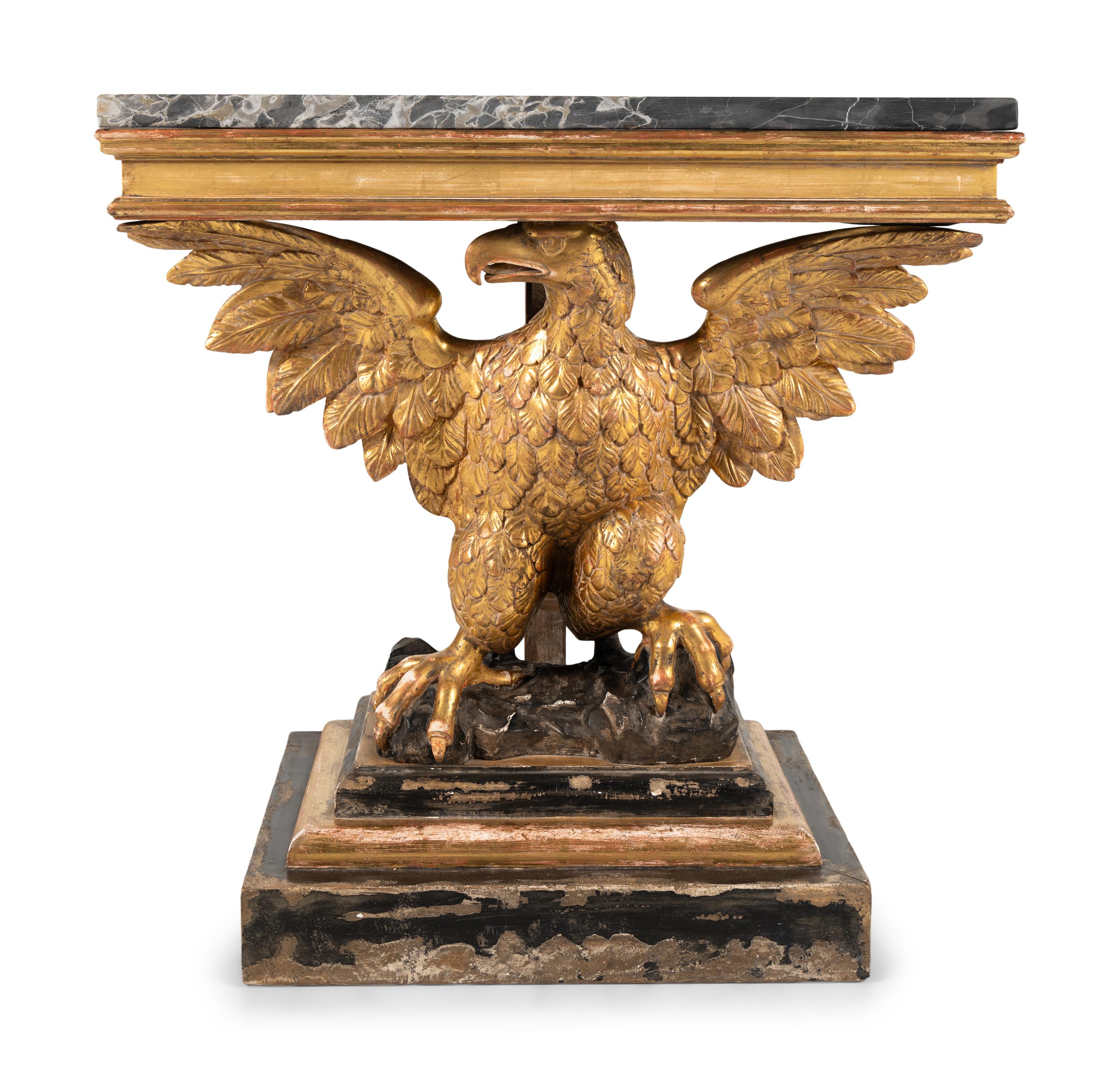 A George II Style Giltwood Marble-Top Pier Table