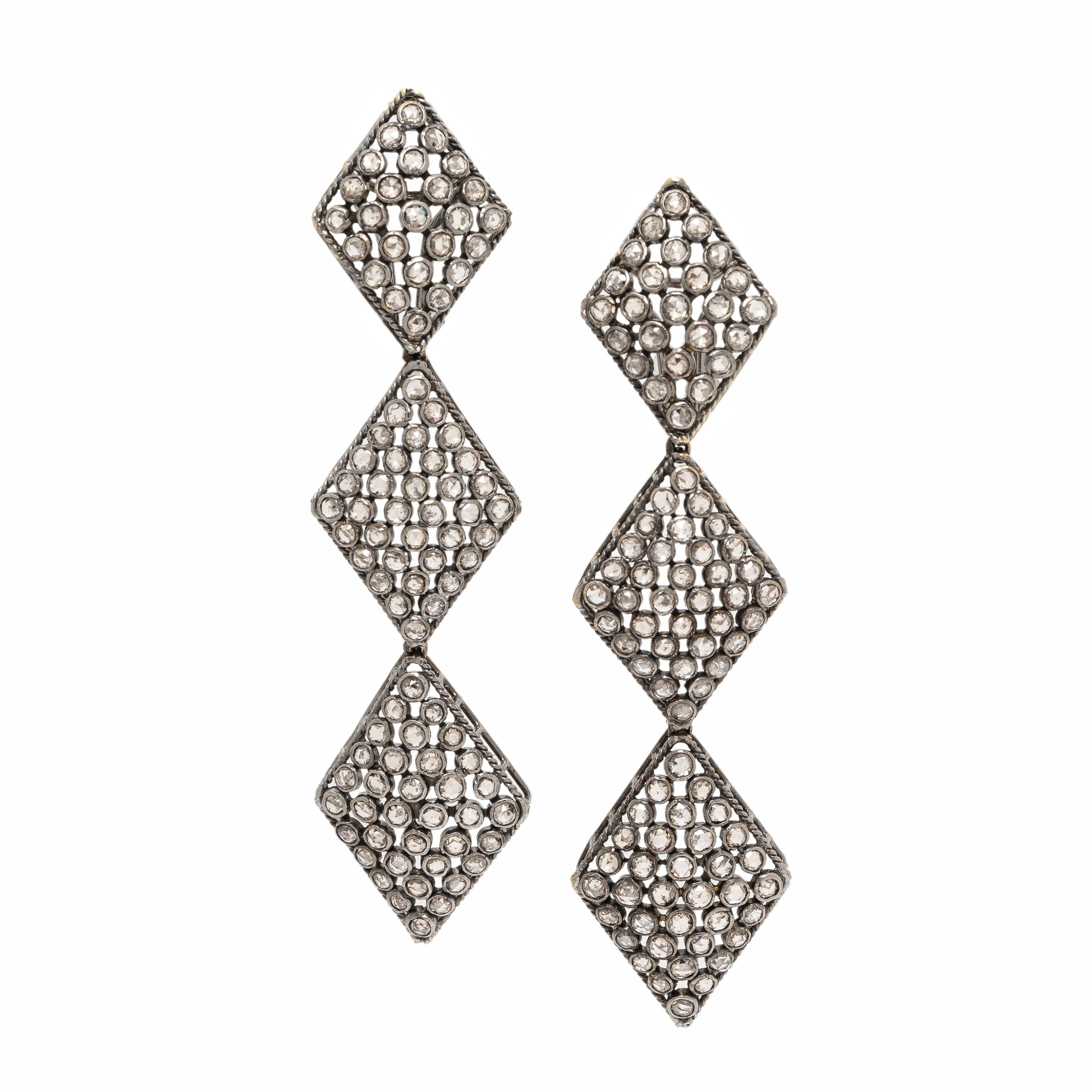 Lorraine Schwartz, White Gold and Diamond Earrings