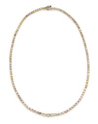 An 18 Karat White Gold and Colored Diamond Necklace, 16.50 dwts.