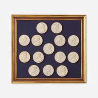 A Group of Six Framed Sets of Italian Plaster Intaglio Impressions 19th century