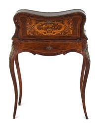 A Louis XV Style Marquetry Slant-Front Writing Desk