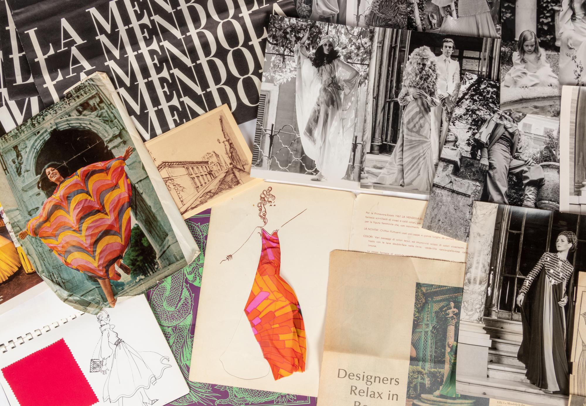 Three La Mendola Dresses and Press / Photo Archive, 1960-80s