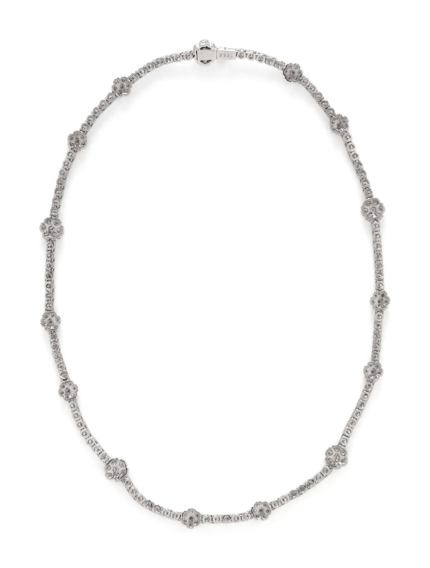DIAMOND FLOWER NECKLACE