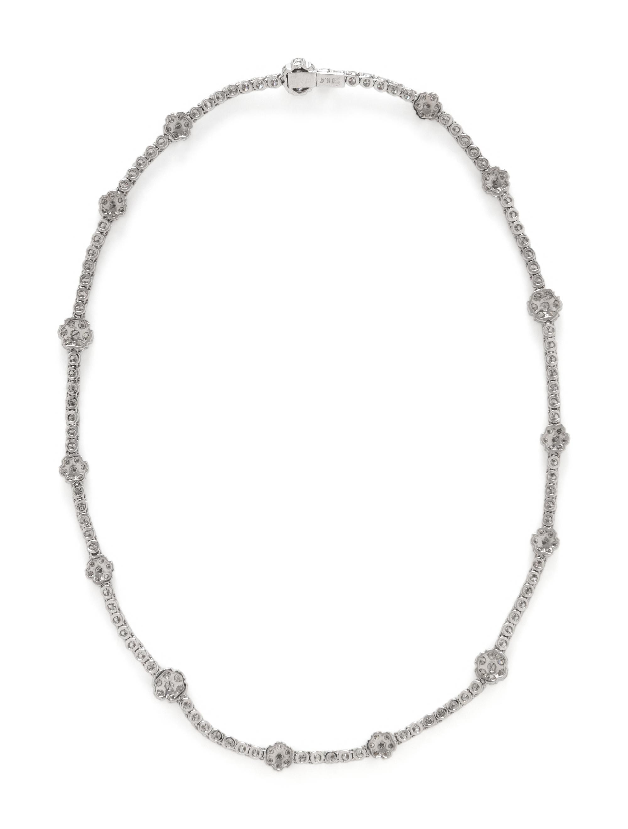 DIAMOND FLOWER NECKLACE