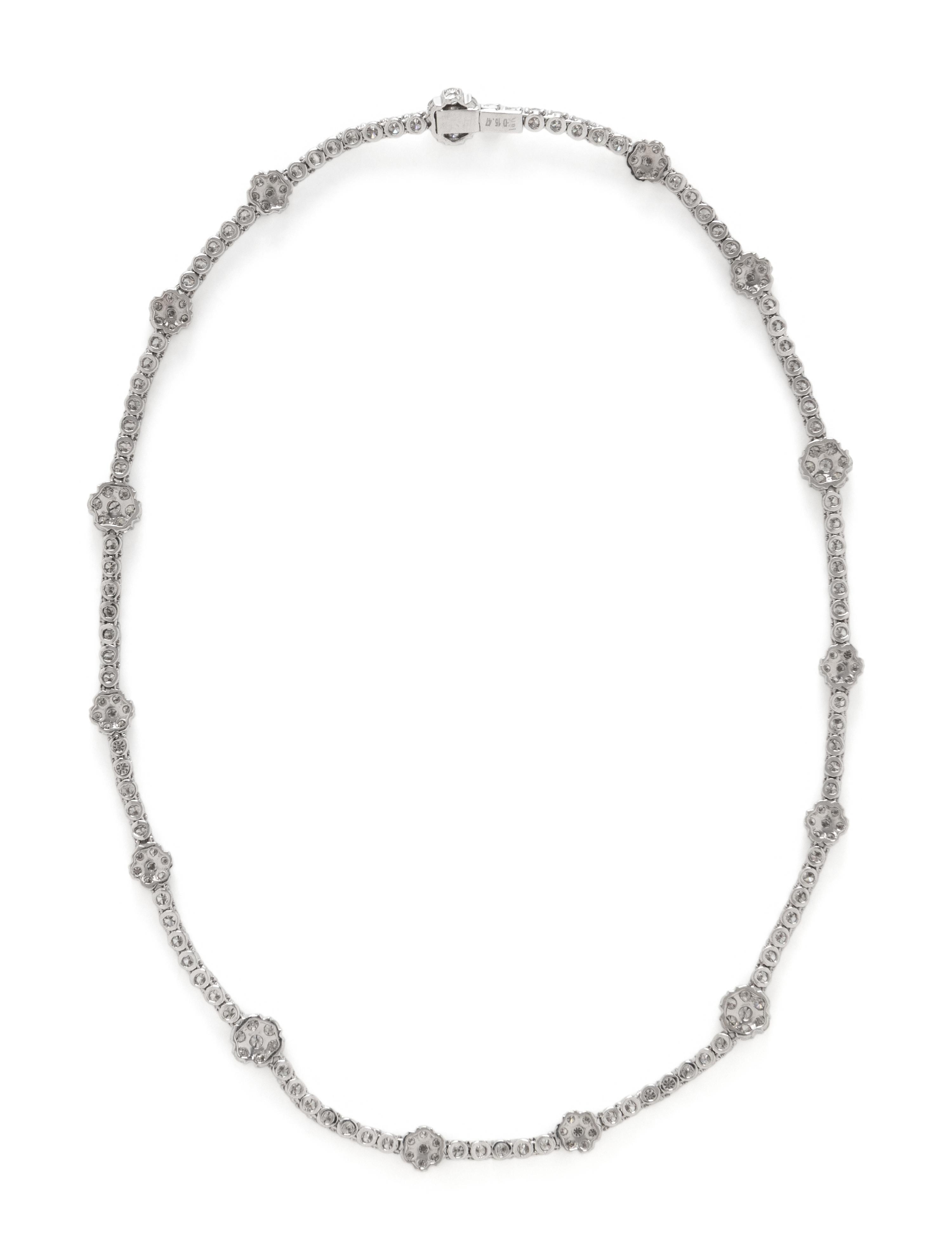 DIAMOND FLOWER NECKLACE
