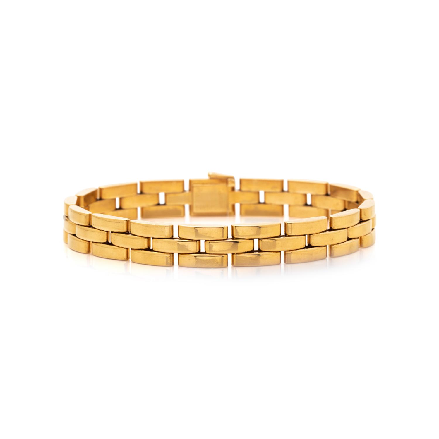 CARTIER, YELLOW GOLD 'MAILLON PANTHÈRE' BRACELET
