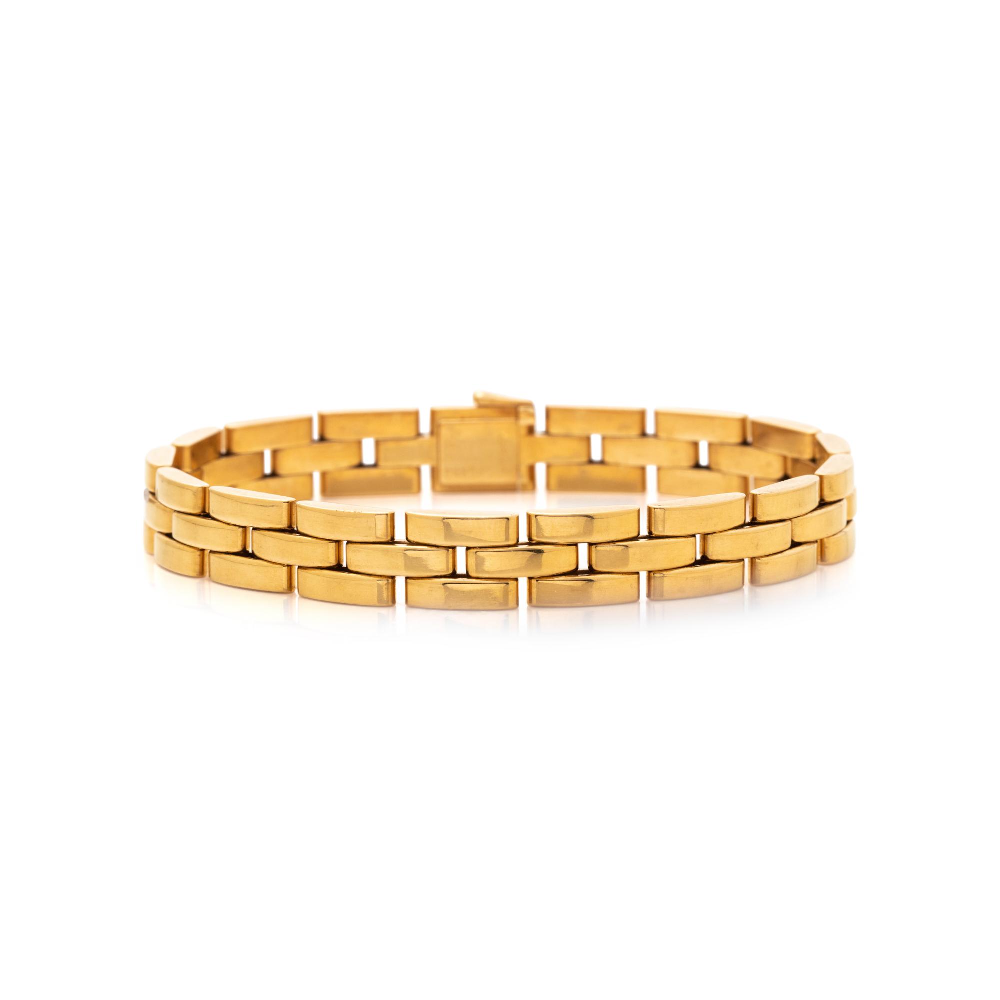 CARTIER, YELLOW GOLD 'MAILLON PANTHÈRE' BRACELET