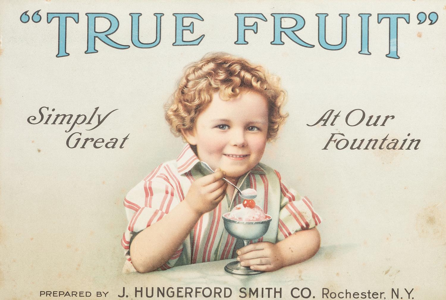 Two 'True Fruit' Flavors Lithograph Advertisements