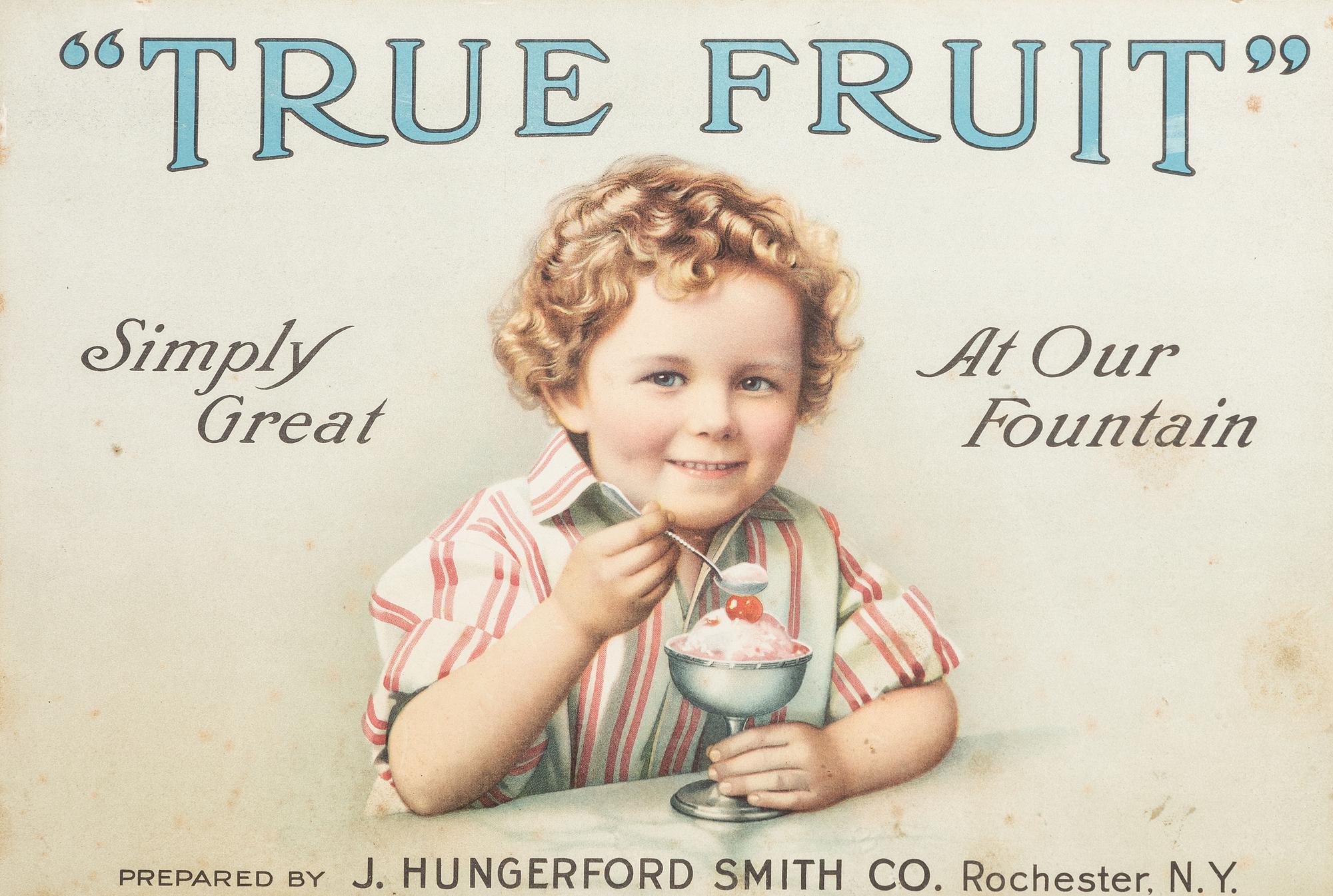 Two 'True Fruit' Flavors Lithograph Advertisements
