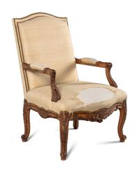 A Régence Style Walnut Fauteuil