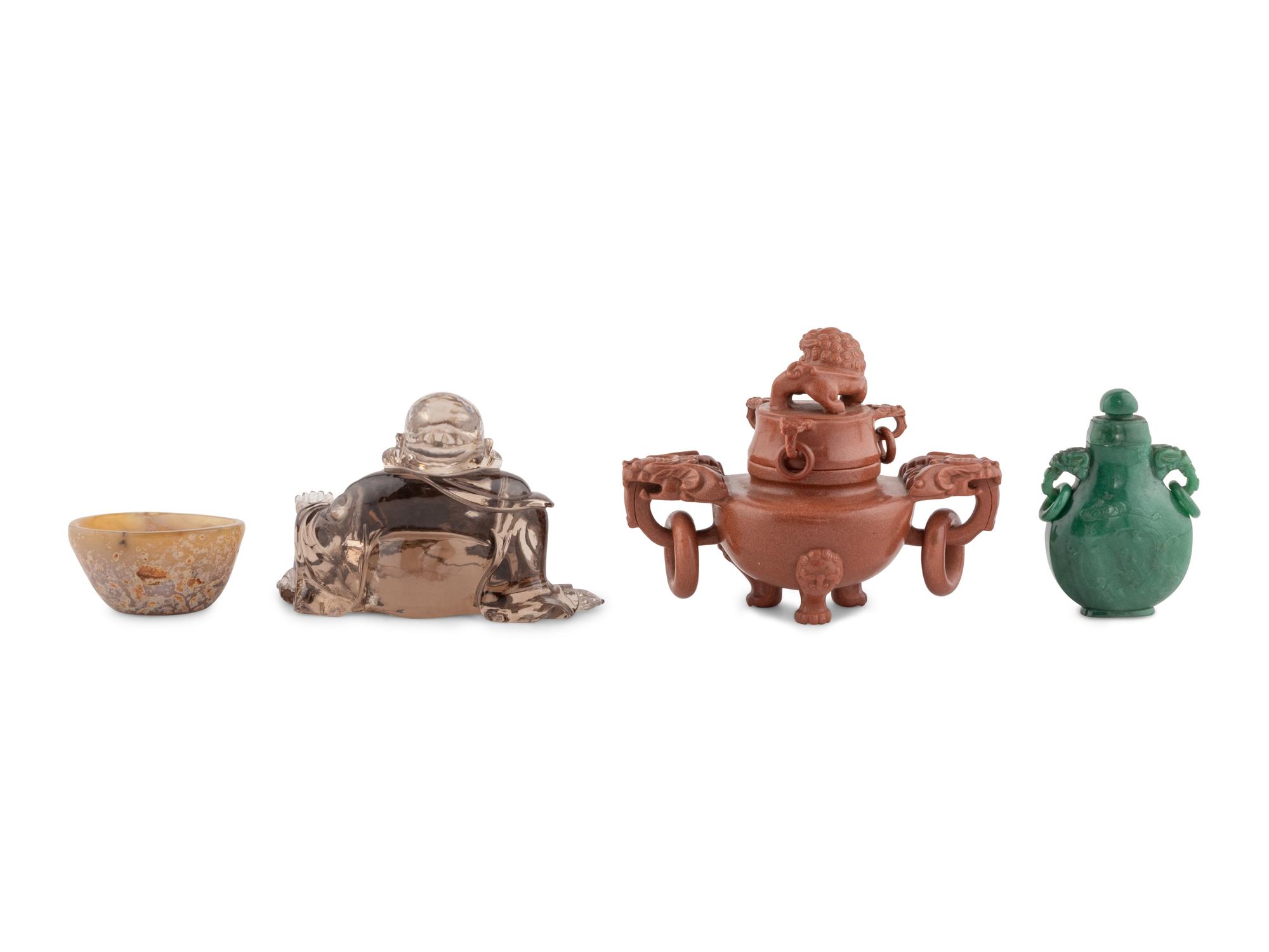 Four Chinese Hardstone Articles
