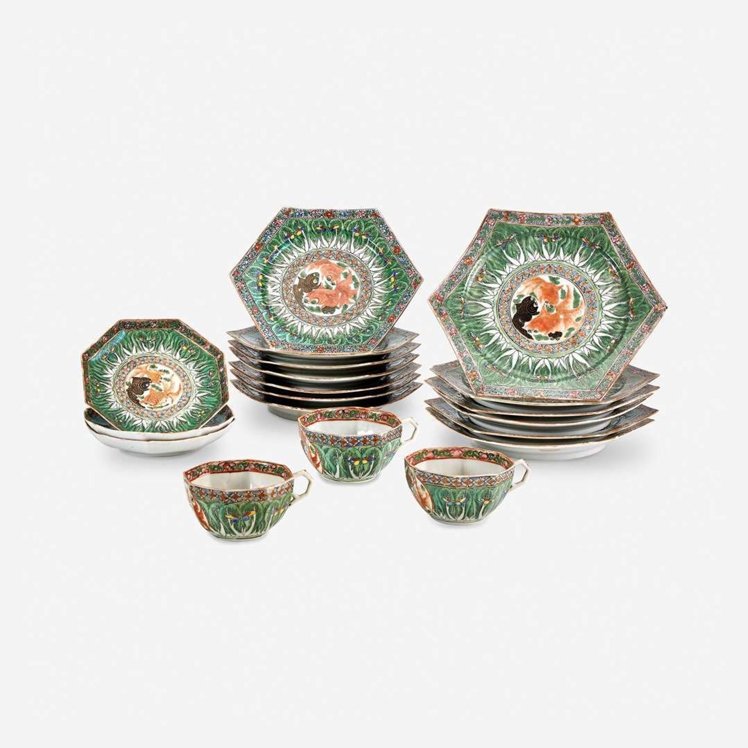 A Chinese Export Porcelain Part Dessert Service early 20th century