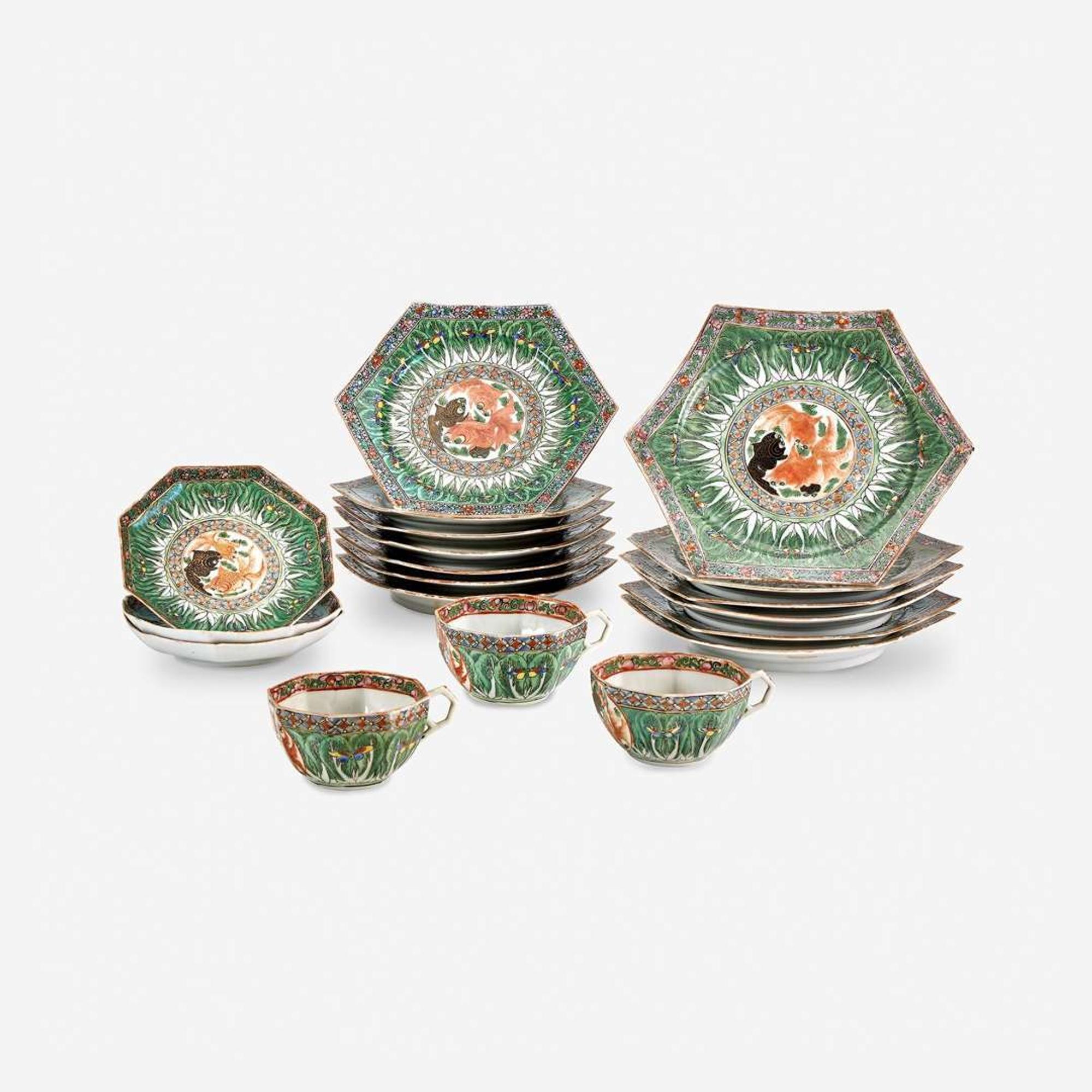 A Chinese Export Porcelain Part Dessert Service early 20th century