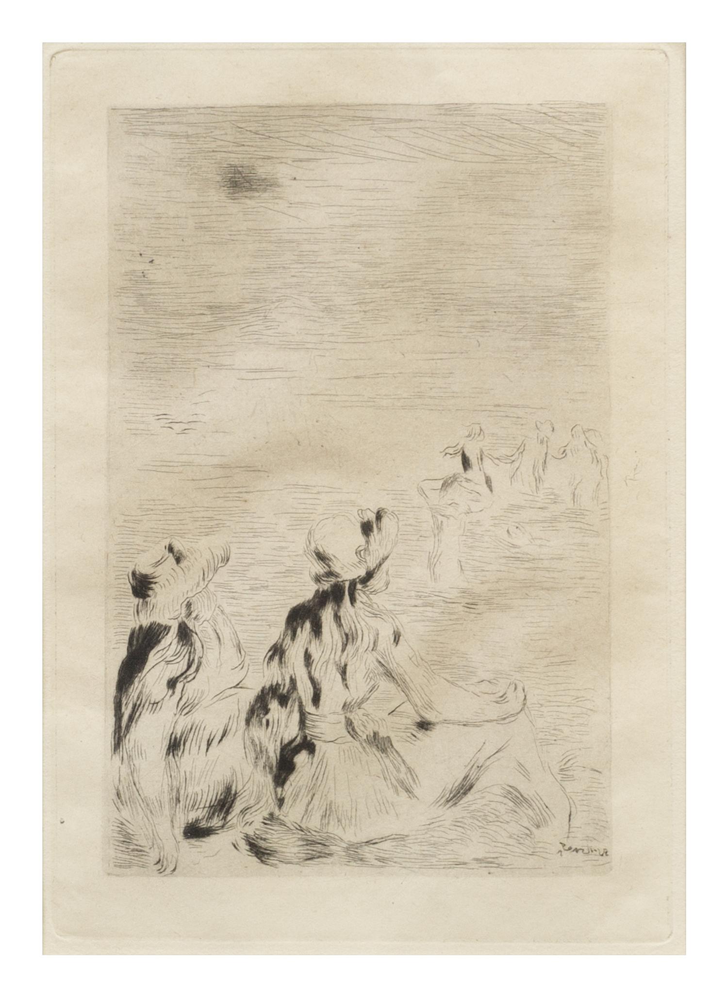 Pierre-Auguste Renoir, (French, 1841-1919), Sur la plage, a Berneval