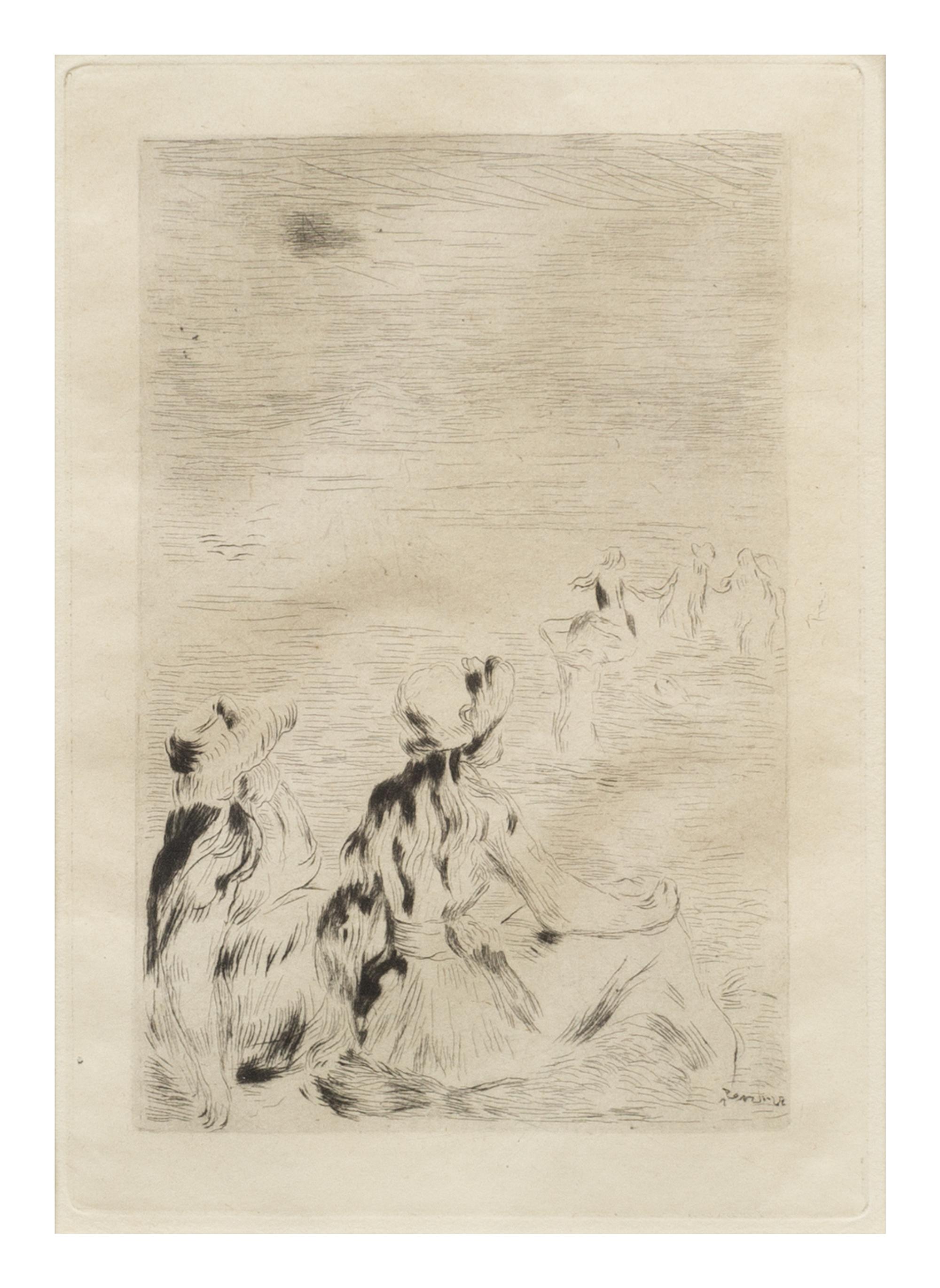 Pierre-Auguste Renoir, (French, 1841-1919), Sur la plage, a Berneval