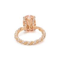 ORANGE SAPPHIRE AND DIAMOND RING