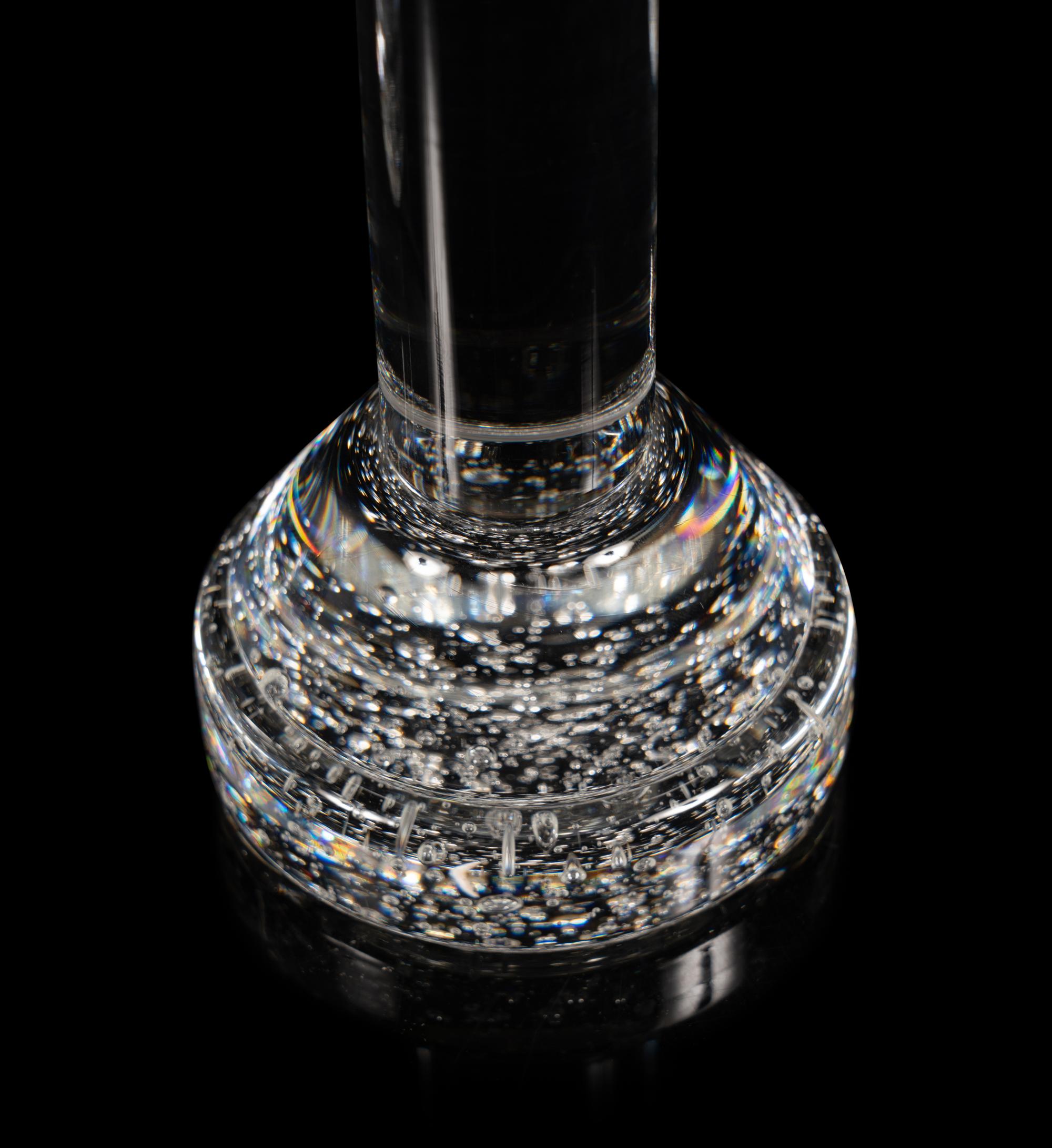 A Pair of Steuben Glass Candlesticks