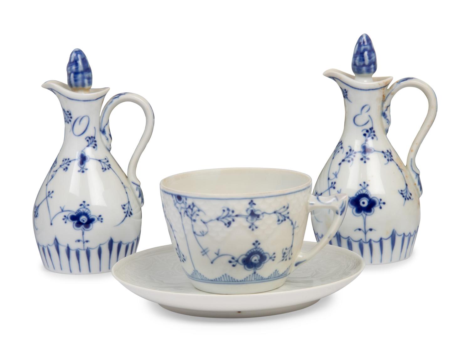 A Group of Bing & Grondahl Blue Traditional Porcelain Dinnerware