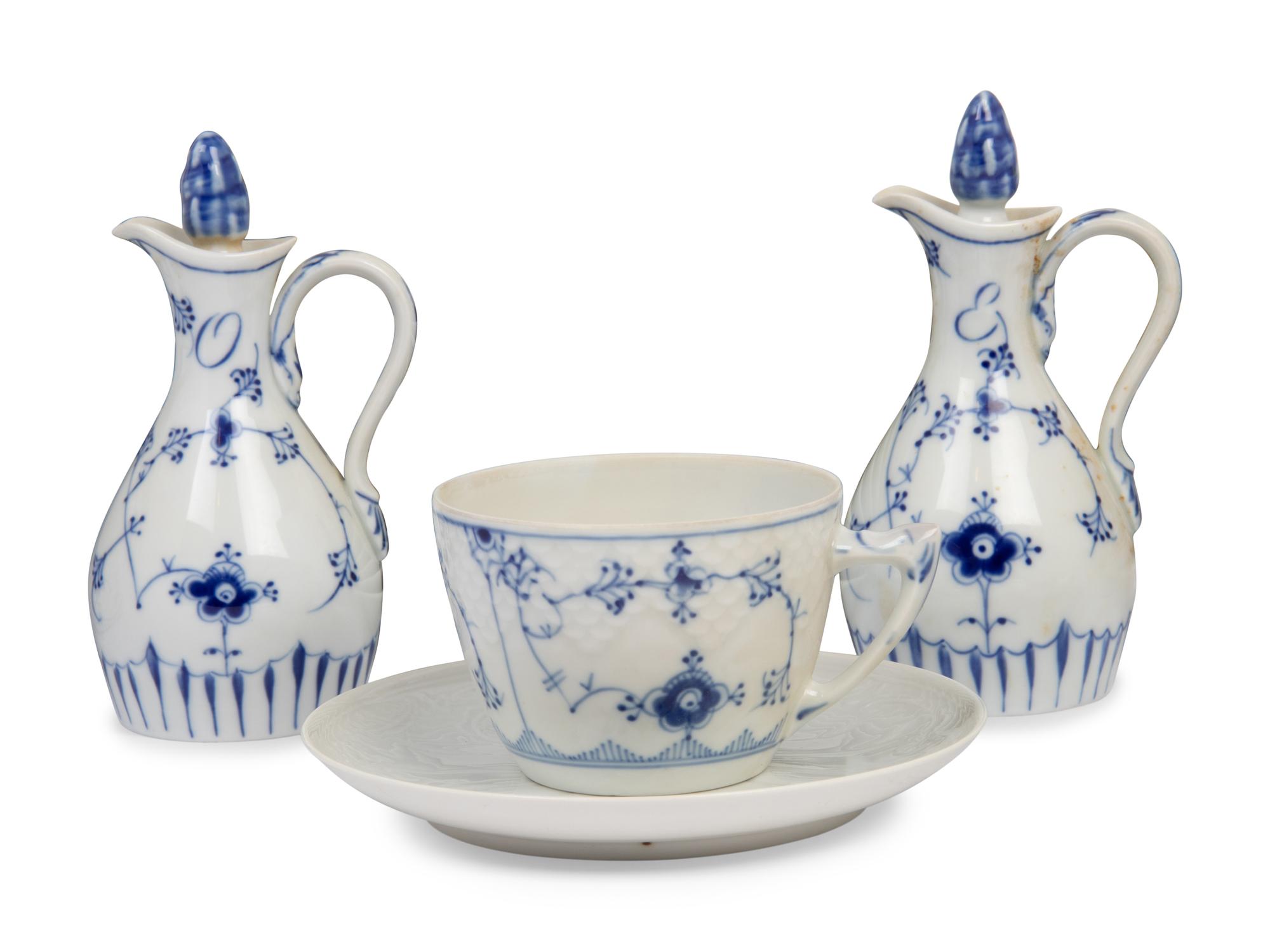 A Group of Bing & Grondahl Blue Traditional Porcelain Dinnerware
