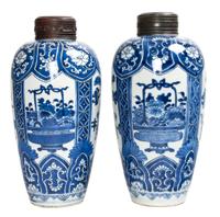 A Pair of Chinese Porcelain Vases Height 10 1/4 inches. — 20TH CENTURY
