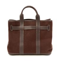 An Hermès Brown Canvas Sac Petite Ceinture PM, 12" x 9.5" x 5"; Handle drop: 4".