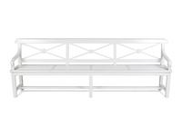 A White-Painted Wood Garden Bench