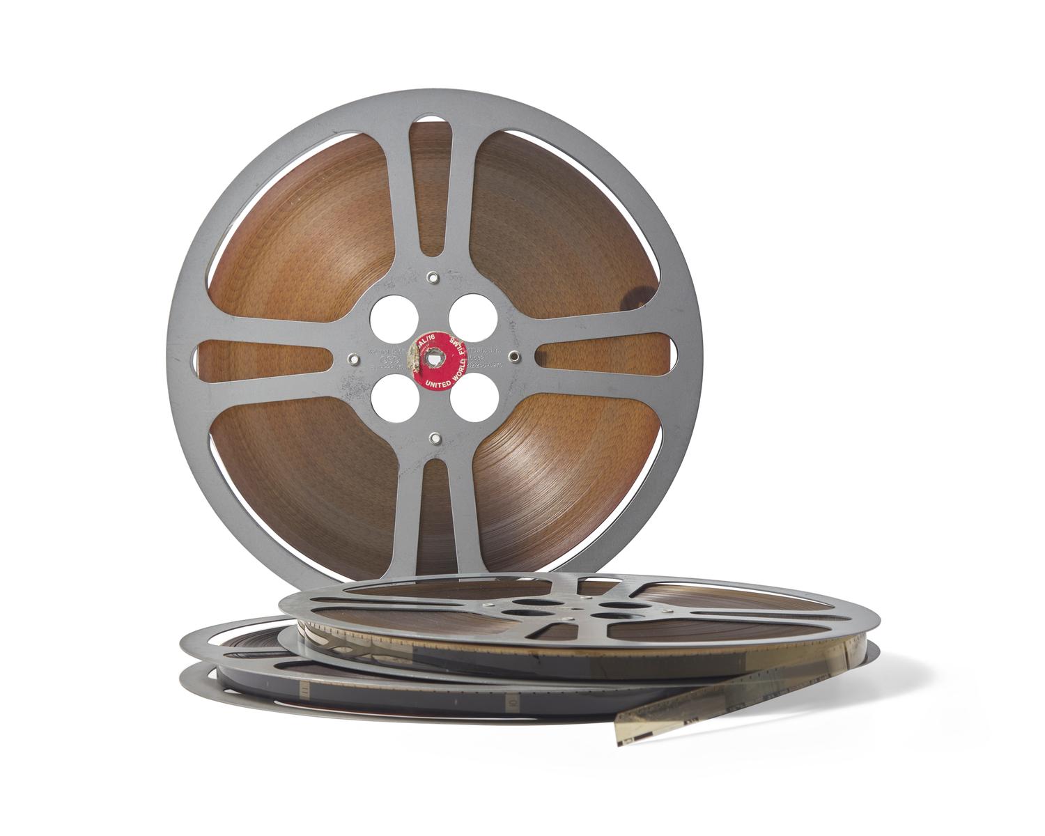 Three 16MM Film Reels from Cabaret with Original Shipping Case Container