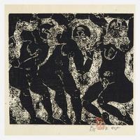 Shiko Munakata (Japanese, 1903-1975) Three Women Rising