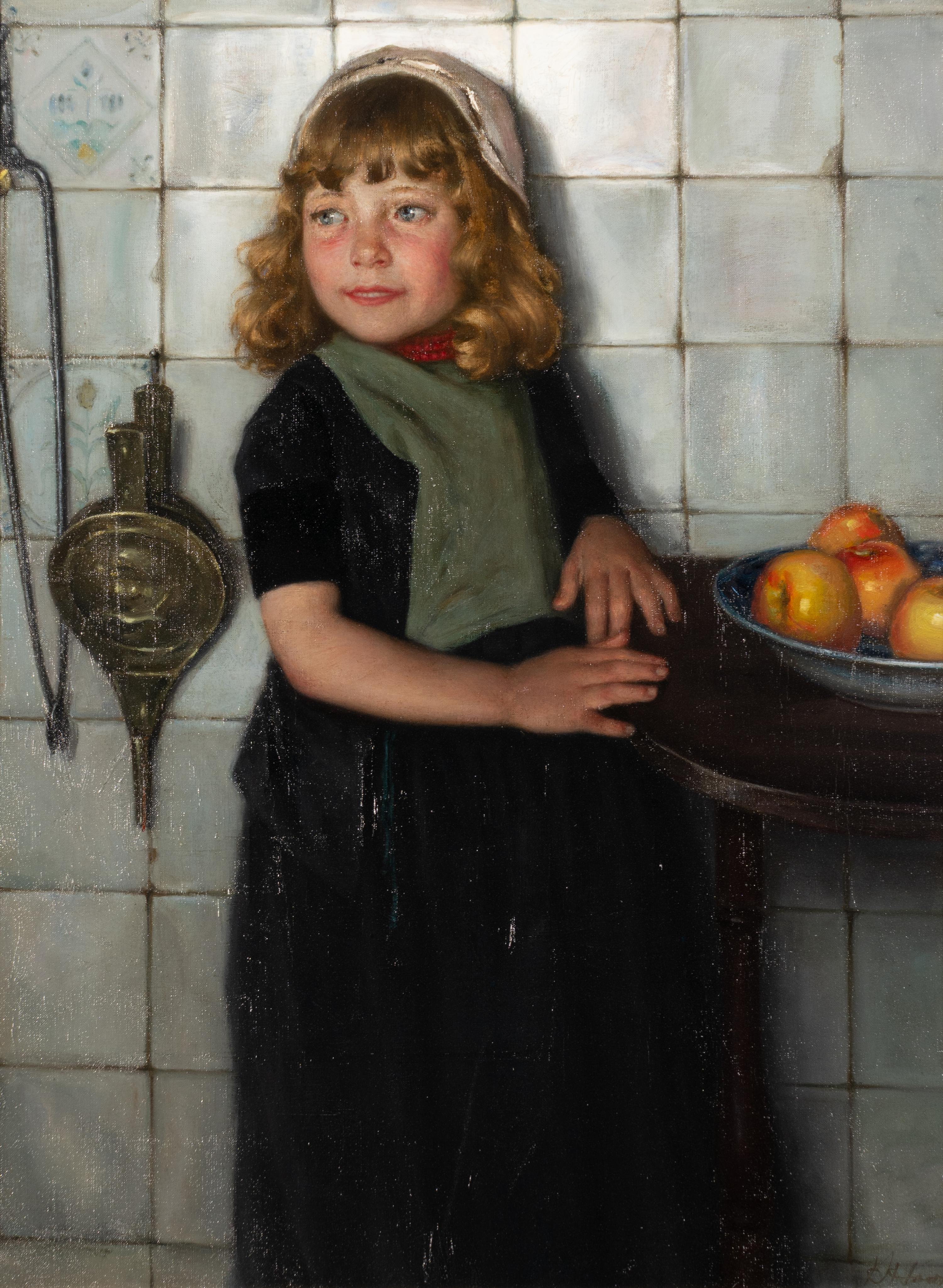 Paul Hoecker (German, 1854-1910) — Mädchen mit Äpfeln, c. 1880