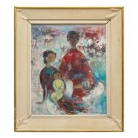 Vu Cao Dam 武高談 (French/Vietnamese, 1908-2000) — La Jeune Famille , 1960