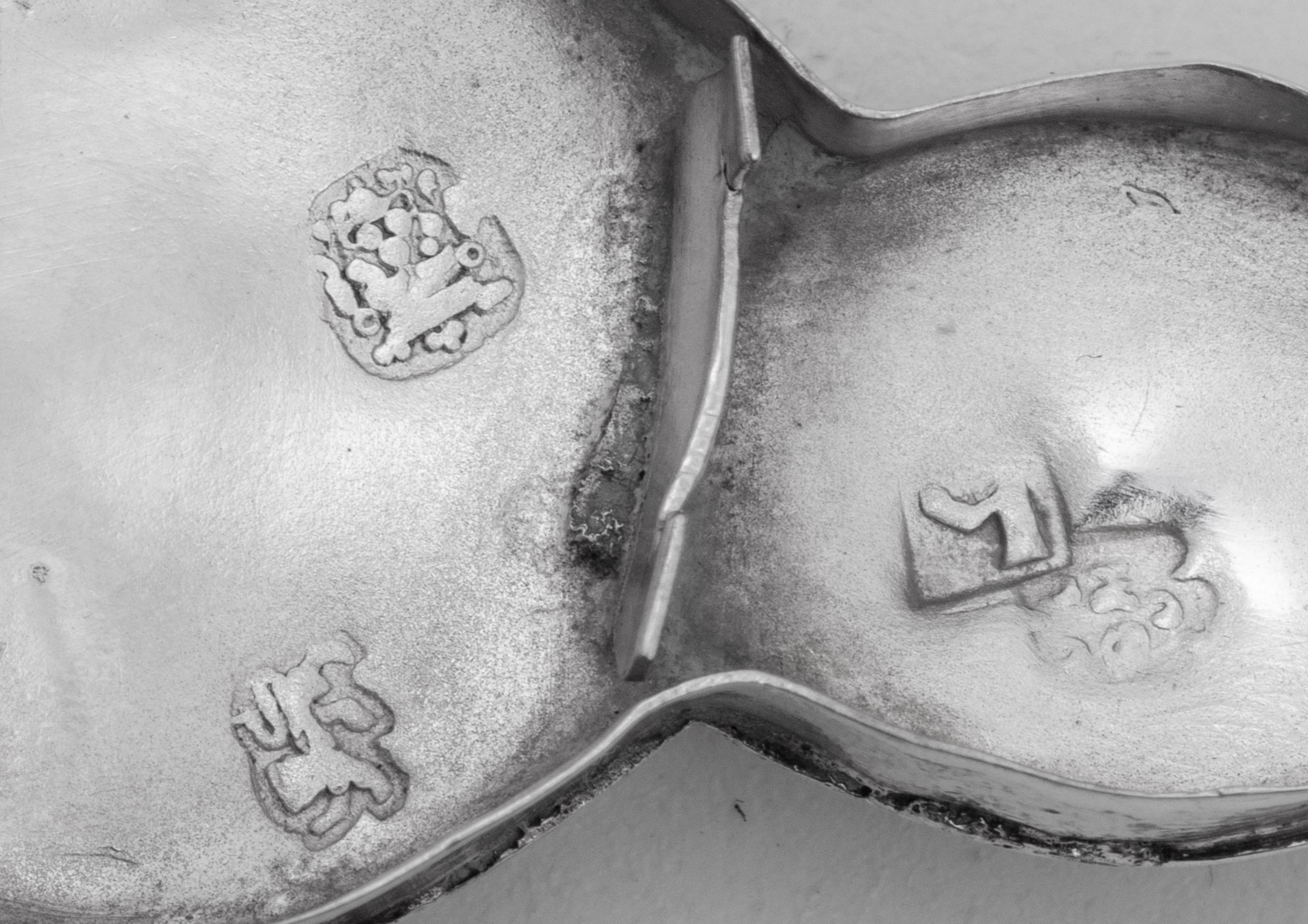 A Charles II Silver Miniature Wick Shears and Tray